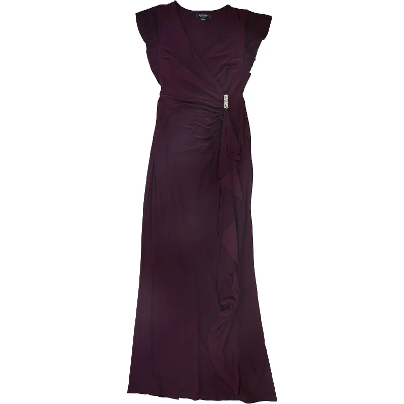 women's vacation dressesRalph Lauren Womens Natakara Gown Dress, Purple, 4