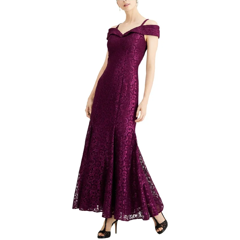 women's maxi dressesR & M Richards Womens Lace Gown Dress, Purple, 8