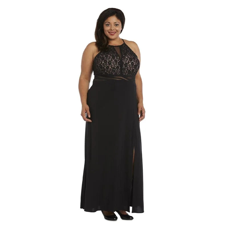 women's pear-shaped body dressesMorgan & Co. Womens Lace Gown Dress, Black, 20W