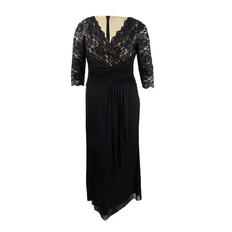 women's ball gown dressesJessica Howard Women's Lace-Top Gown