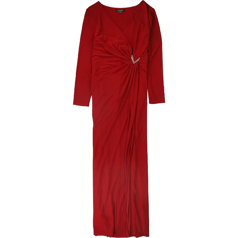 women's travel dressesRalph Lauren Womens Jillie Gown Dress, Red, 4