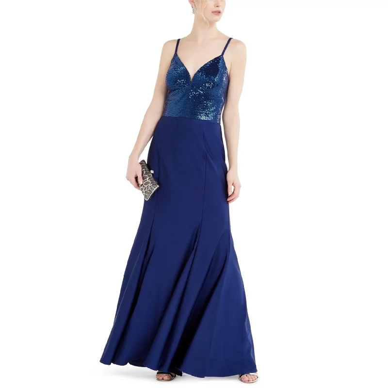 women's luxury dressesNightway Womens Sequin Gown Dress, Blue, 4