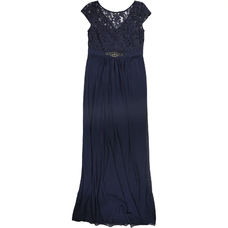 women's limited-edition dressesAdrianna Papell Womens Embellished Gown Dress, Blue, 6