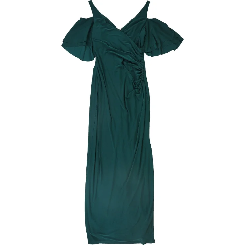 women's plus-size dressesRalph Lauren Womens Jersey Gown Dress, Green, 10