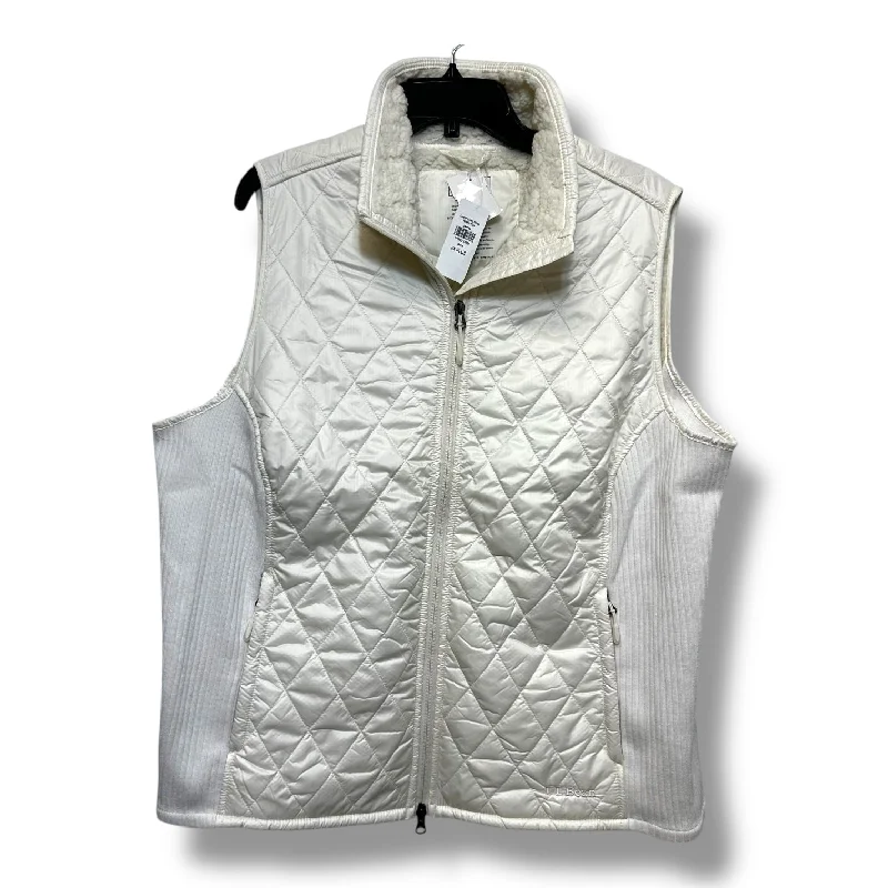 women's coats for maternity wearVest Puffer & Quilted By Ll Bean In Cream, Size: 2x