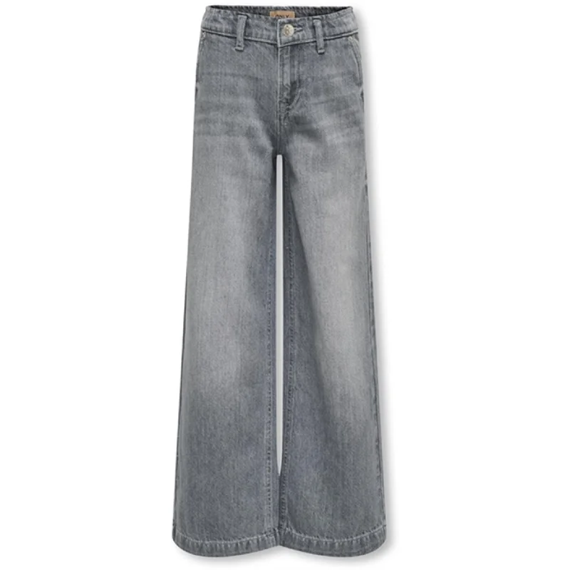 women's denim jeans for a cozy weekendKids ONLY Medium Grey Denim Comet Wide Leg Denim Jeans Noos