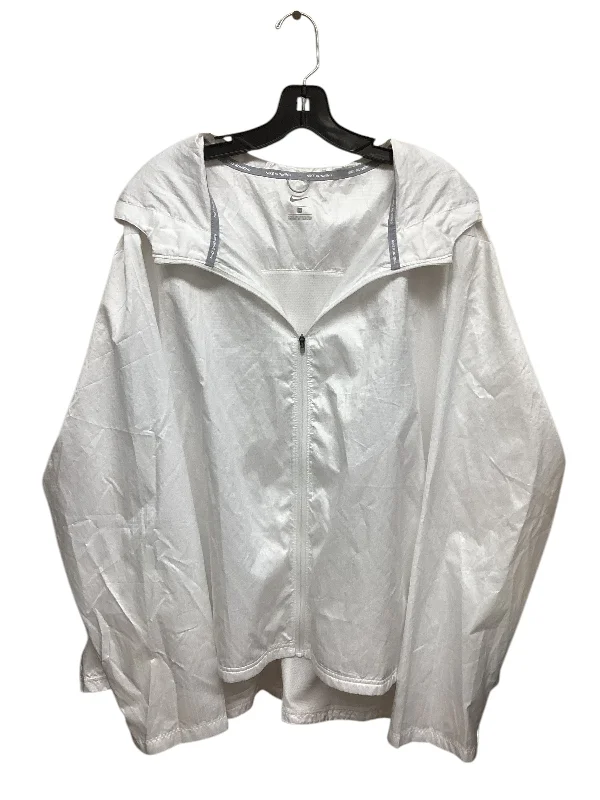 women's coats with beadwork accentsJacket Windbreaker By Nike In White, Size: Xxxl