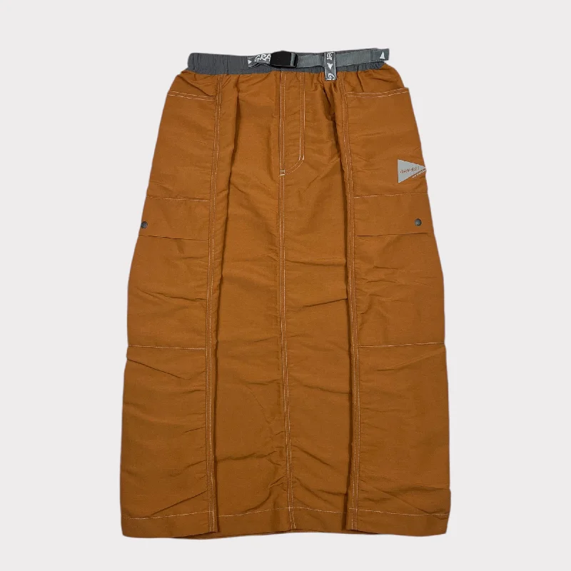 women's woven A-line skirts for summerGramicci x And Wander Voyager Skirt Ripstop Orange