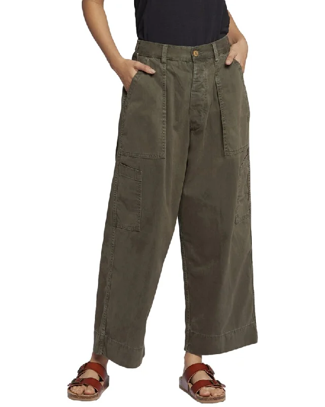 women's denim jeans for apple-shaped bodiesCurrent/Elliott The Spectrum Basil Crop Wide Leg Jean