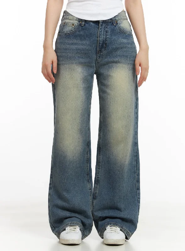 women's denim jeans for a day at the beachLexi Vintage Washed Wide Fit Baggy Jeans CG420