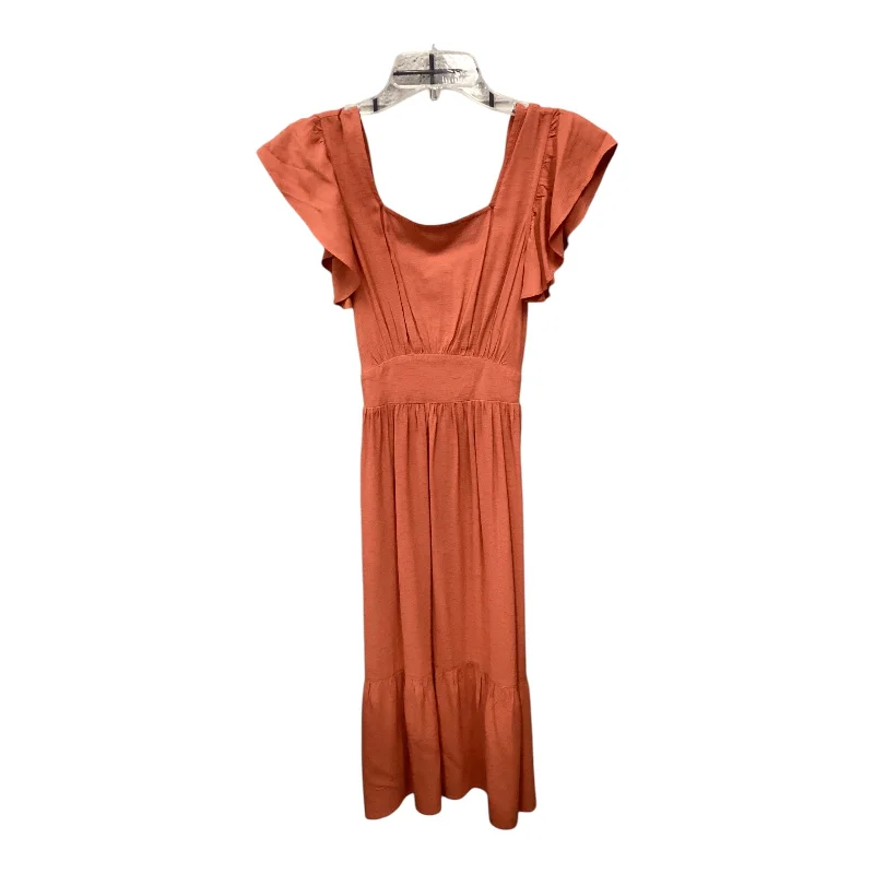 women's halter dressesDress Casual Midi By Clothes Mentor In Orange, Size: Xs