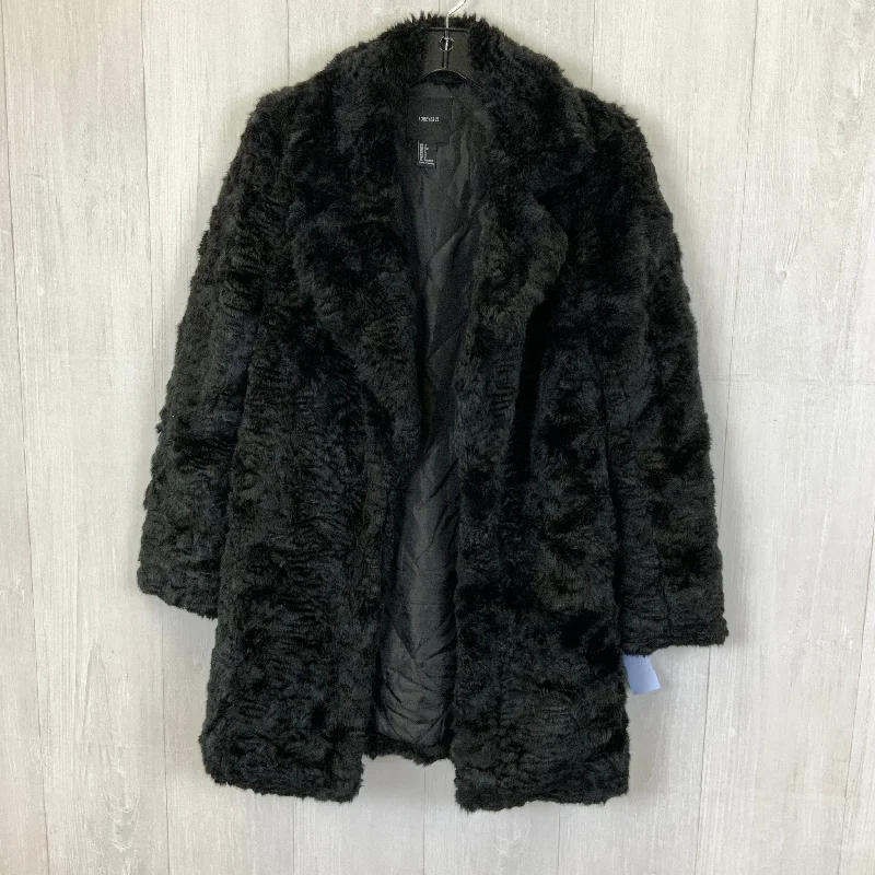 sustainable women's coatsCoat Faux Fur & Sherpa By Forever 21 In Black, Size: S