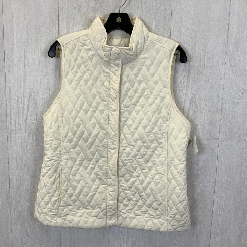 women's stylish coatsVest Puffer & Quilted By Croft And Barrow In Cream, Size: M