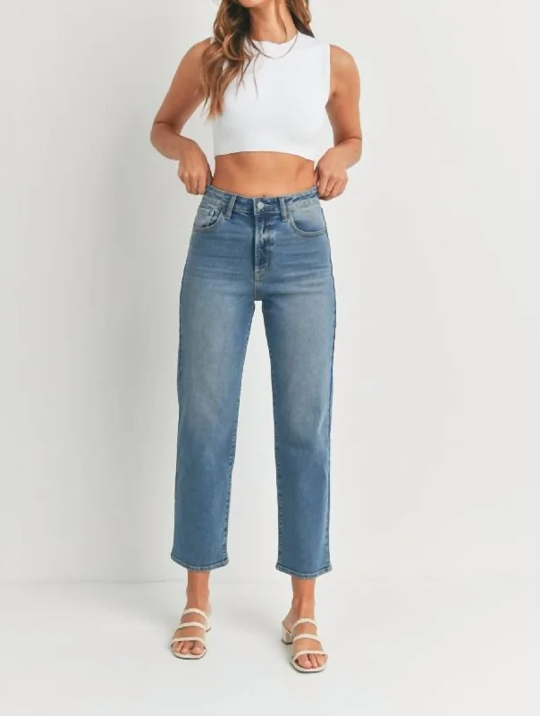 women's denim jeans for a casual FridayVintage Straight Jean In Medium Wash