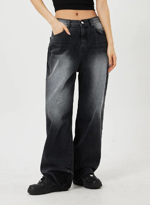 women's ankle-length denim jeansMid-Rise Baggy Jeans CF328