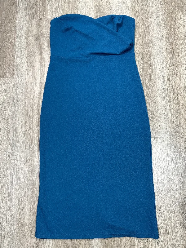 women's cocktail dressesDress Casual Midi By She + Sky In Blue, Size: L