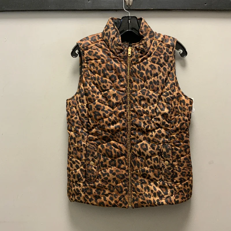 women's coats for tall womenVest Puffer & Quilted By Talbots In Animal Print, Size: S