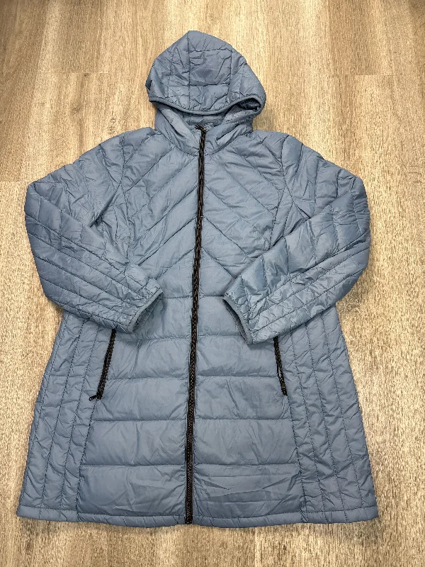 women's coats for rainy weatherCoat Puffer & Quilted By London Fog In Blue, Size: Xl