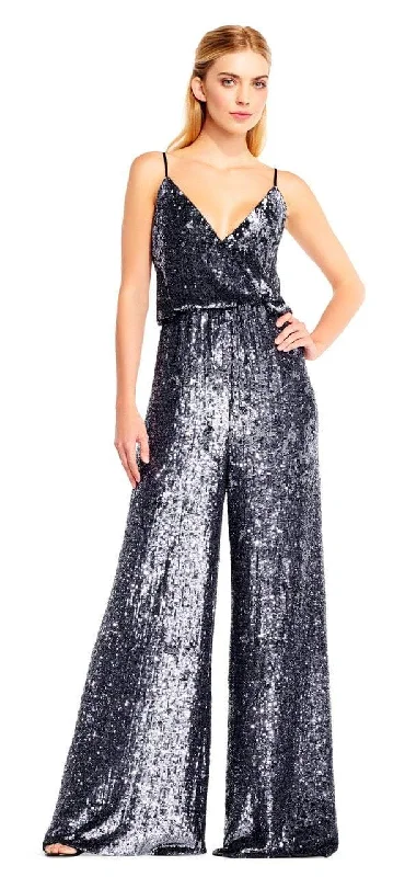 women's jumpsuits for yogaAidan Mattox - MD1E201690 Sleeveless Allover Sequined Jumpsuit