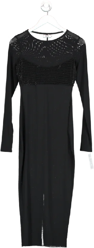 women's unique dressesSLA the label Black Soho Midi Dress UK XS