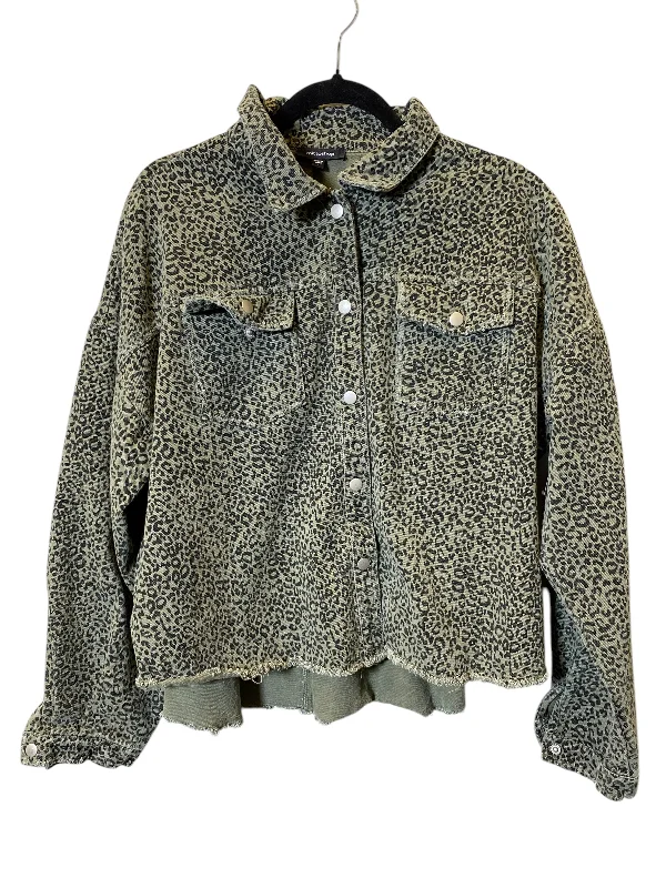 women's coats for countryside strollsJacket Shirt By Mittoshop In Animal Print, Size: L