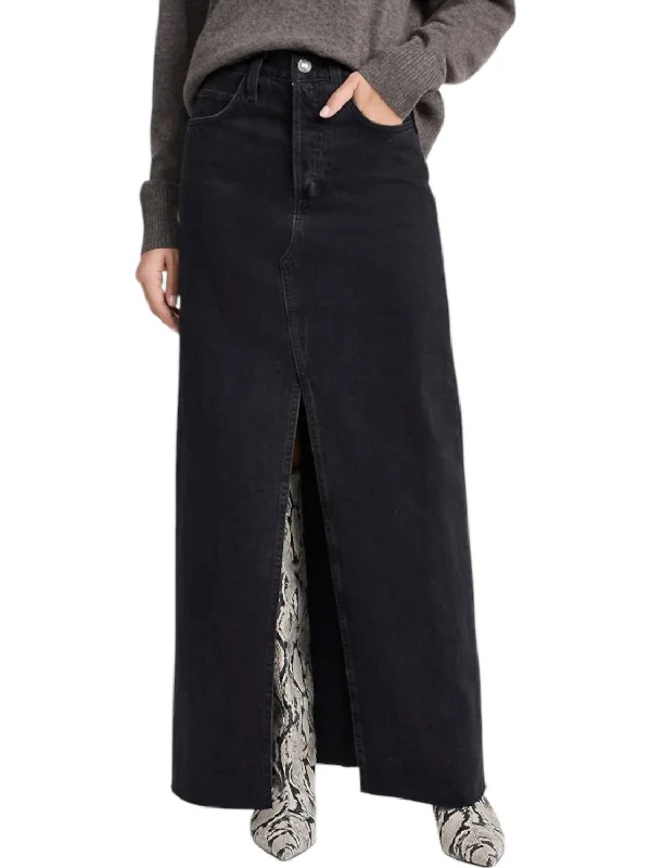 women's cool work skirtsSadie High Rise Skirt In Asphalt