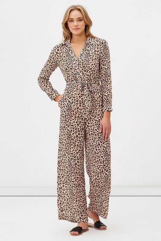 women's jumpsuits for dancingCharlie Holiday  WOMENS FELINE JUMPSUIT LEOPARD PRINT