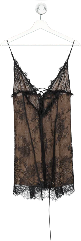 women's unique dressesNBD Black Lace Mini Dress UK S