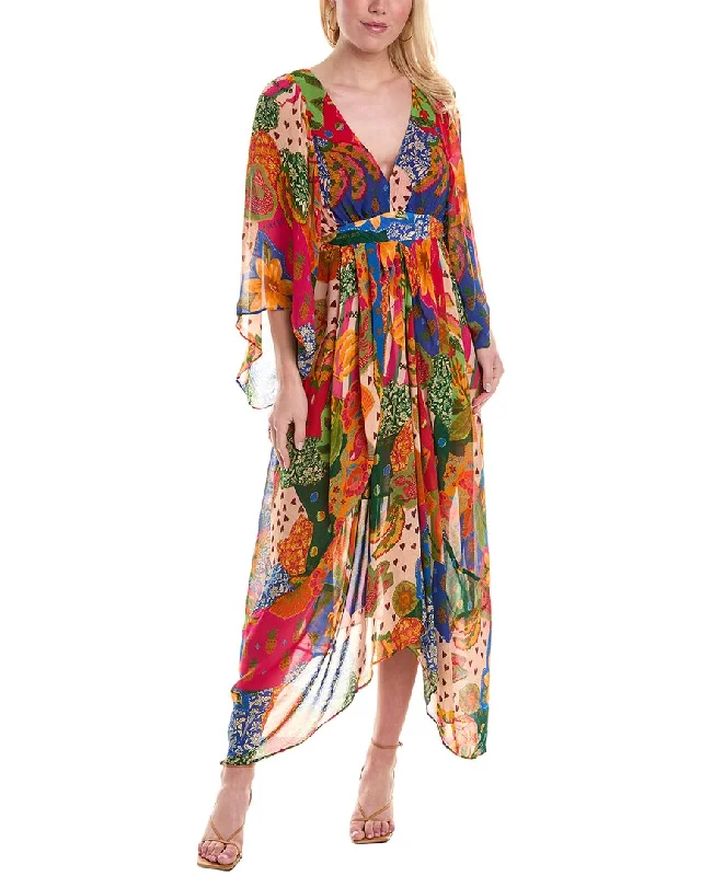 women's eco-friendly dressesFARM Rio Sunny Mix Chiffon Midi Dress