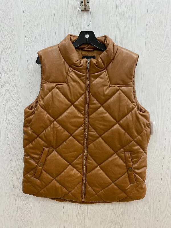 women's coats for those who love to experiment with fashionVest Puffer & Quilted By Zenana Outfitters In Tan, Size: 1x