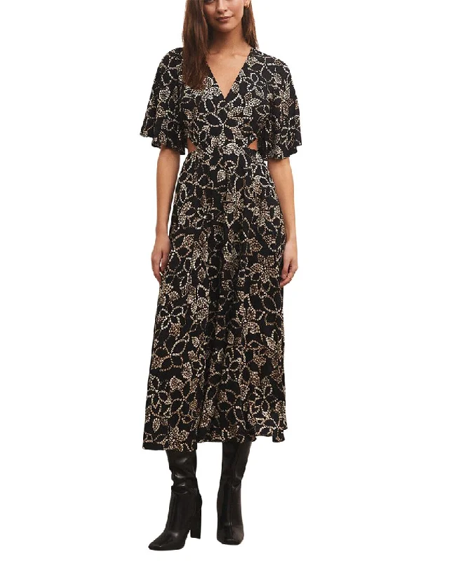 women's apple-shaped body dressesZ SUPPLY Iris Batik Midi Dress