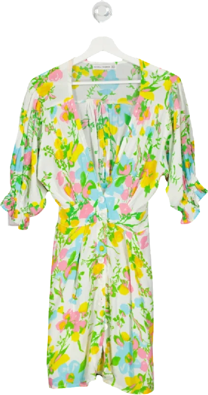 women's neon dressesFaithful The Brand White Mini Dress In Floral UK 8