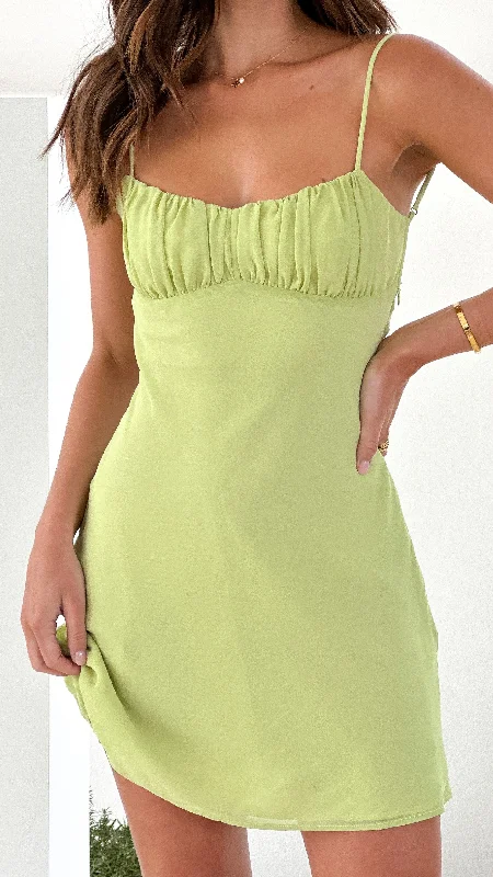 women's A-line dressesMargie Mini Dress - Lime