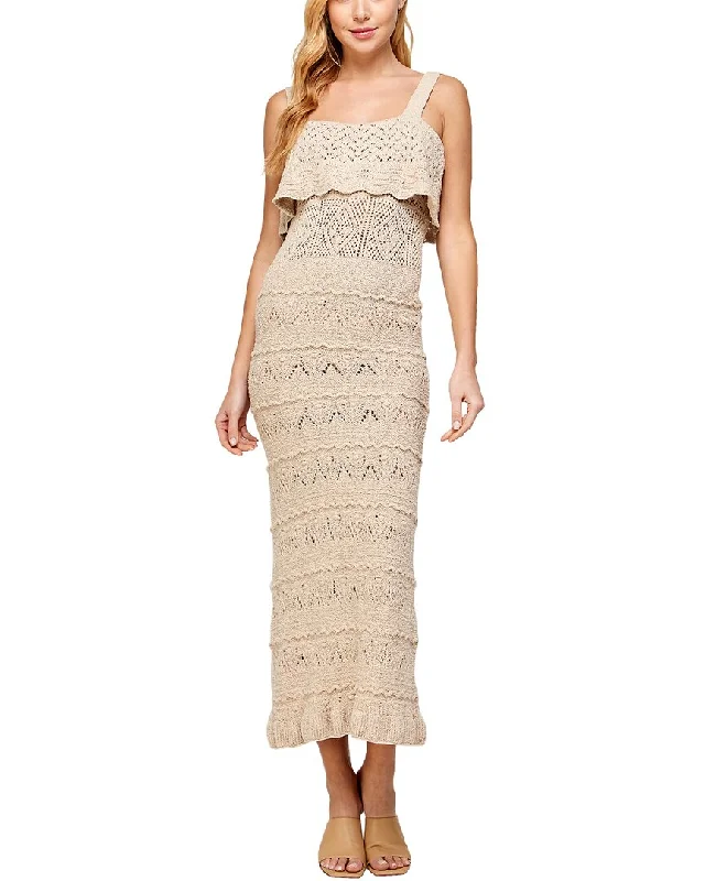 women's affordable dressesKoko + Mason Crochet Midi Dress