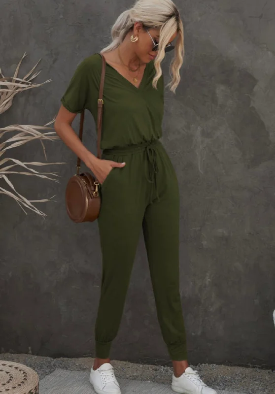 women's jumpsuits with spaghetti strapsGreen Jumpsuit