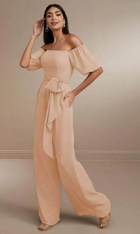 women's jumpsuits for effortless eleganceChristina Wu Celebration 22171 - Jumpsuit with Puff Sleeves