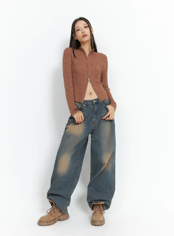 women's denim jeans for a stylish outfitEsme Wide Washed Denim Jeans IS427