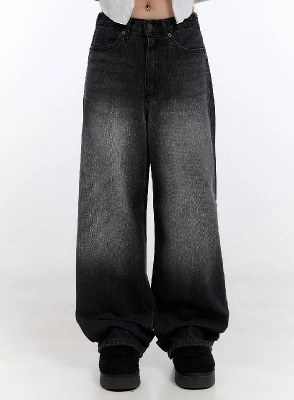 women's denim jeans with lace trimRowan Wide-Leg Jeans CO422