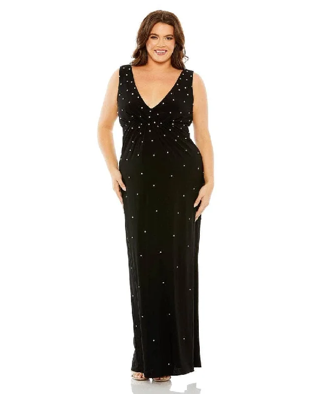 women's easy-to-wear dressesMac Duggal 68353 - Stone-Beaded Evening Gown