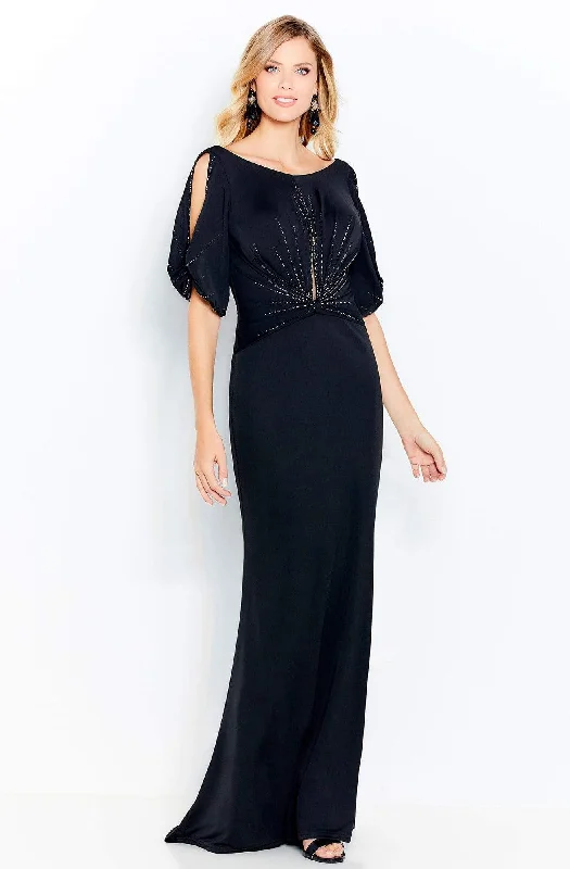 women's velvet dressesCameron Blake - 120609 Bateau Sheath Evening Gown