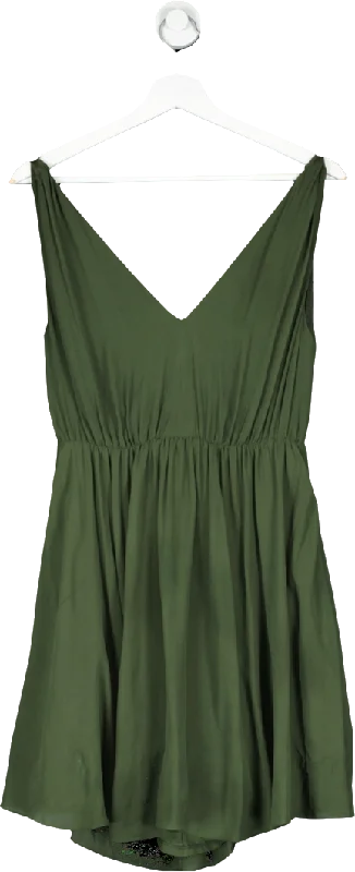 women's silk dressesAlice + Olivia Green Backless Mini Dress UK S