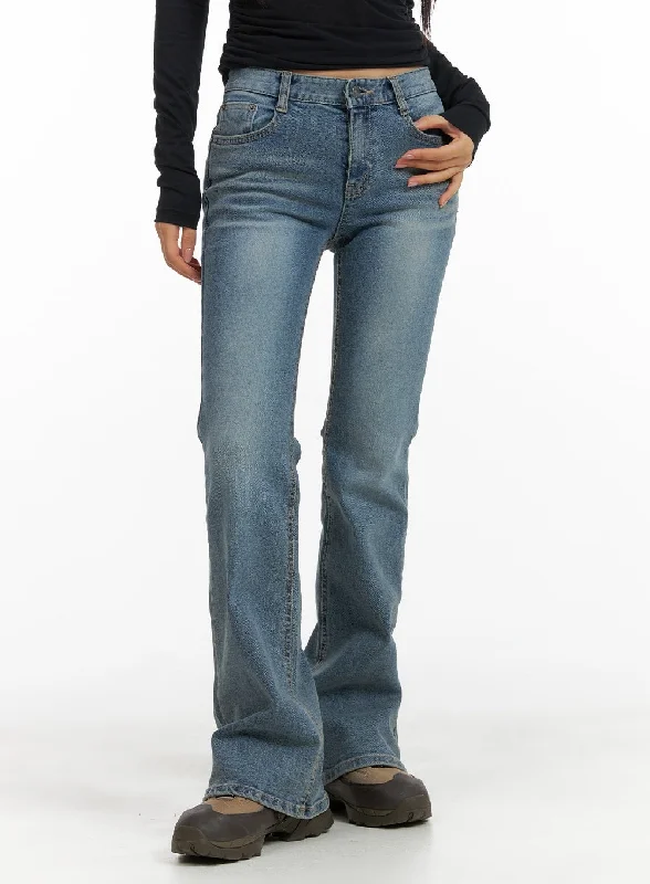 women's skinny denim jeansWashed Bootcut Jeans CM411