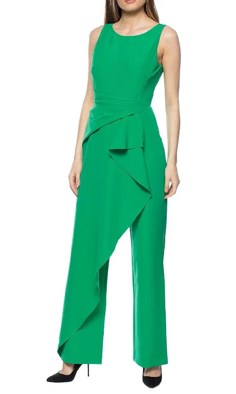 women's vintage jumpsuitsMarina 267299 - Sleeveless Jewel neck Jumpsuit