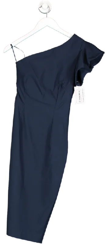 women's trendy dressesVesper Blue Anamarie Navy Midi Dress UK 8