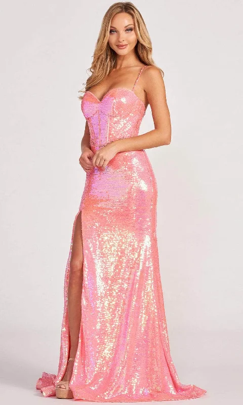 women's custom dressesColette for Mon Cheri CL2054 - Sequined Sweetheart Evening Dress