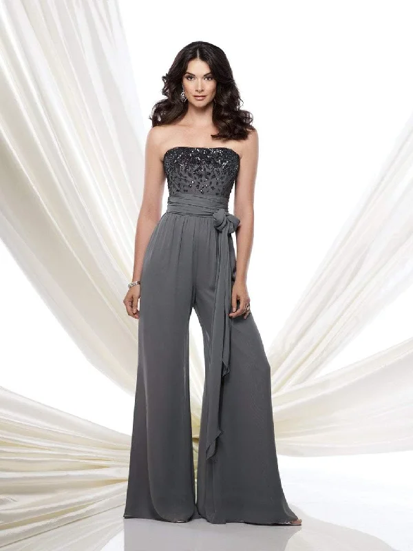 women's jumpsuits for runningMon Cheri 115976 Strapless Embellished Jumpsuit