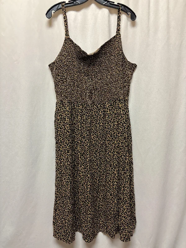 women's checkered dressesDress Casual Midi By Old Navy In Animal Print, Size: Xxl