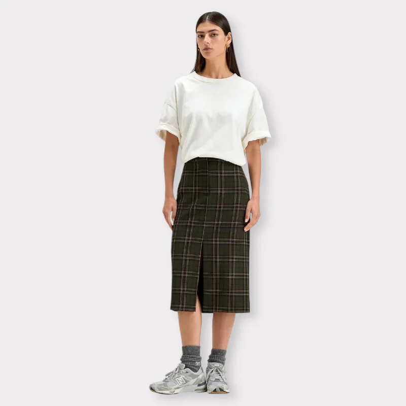 women's zip-front midi skirts for eventsBellerose Sonia Skirt Check A