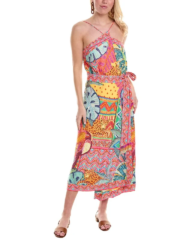 women's party dressesFARM Rio Summer Tapestry Wrap Midi Dress