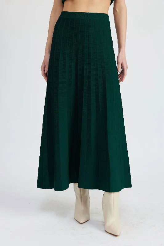 women's fall maxi skirtsSigrid Midi Skirt In Forest Green